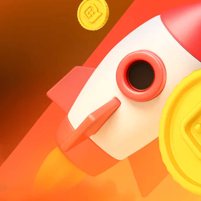 Rollify Casino 200 percent welcome bonus promotion with rocket launch design